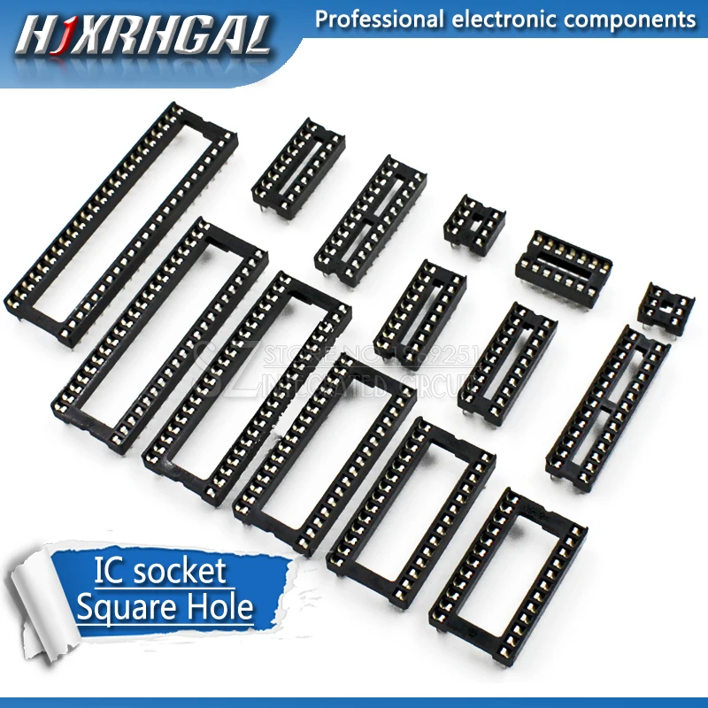 

10PCS IC Sockets DIP6 DIP8 DIP14 DIP16 DIP18 DIP20 DIP28 DIP40 pins Connector DIP Socket 6 8 14 16 18 20 24 28 40 pin hjxrhgal