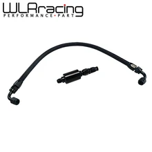 WLR-черный заправленный комплект фитингов топливной линии-встроенный фильтр для Honda Civic Integra B/D серии AN6 фильтр EG EK DC2 CRX EF