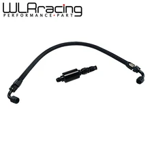 WLR – Kit de raccords de conduite de carburant, filtre en ligne noir pour Honda Civic Integra B/D Series AN6, par exemple EK DC2 CRX EF