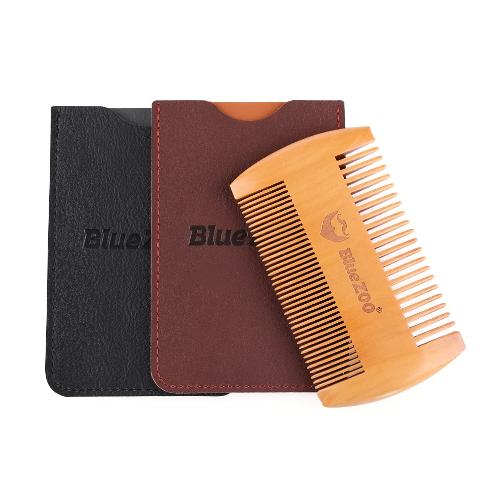 

1PC Wooden Double Side Beard Comb Anti Static Pocket Comb With Fine Coarse Teeth Hair Mustaches Brush Men Hair Styling Tools