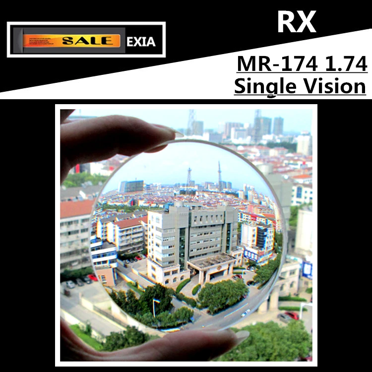 1.74 Super High Index Optical Eyewear Lenses Super Thin Light Weiht