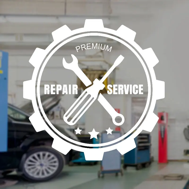 Auto Repair Wall Decal Car Service Logo Vinyl Interior Decoration