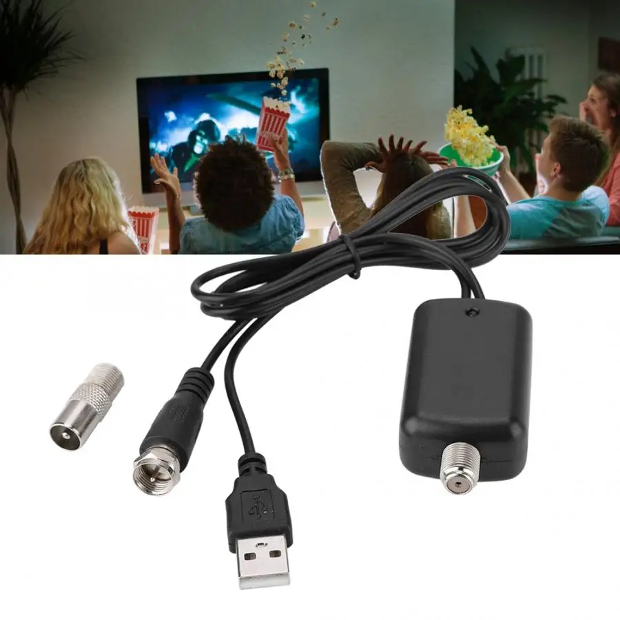 

25dB HDTV Antenna Amplifier Indoor Signal Boost USB TV High Gain Channel Boost TV Antenna Amplifier Booster