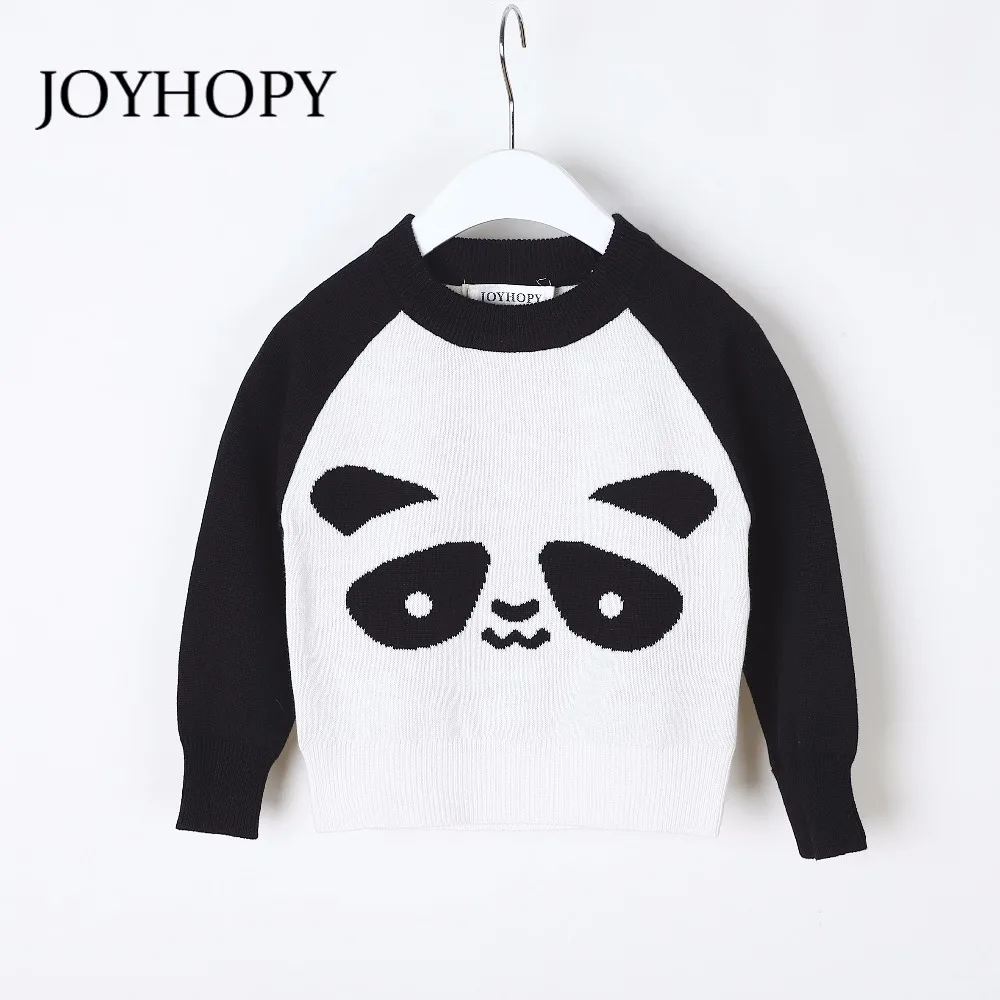 JOYHOPY 2018 Children's Sweaters Panda Girls Knitted Sweater Autumn