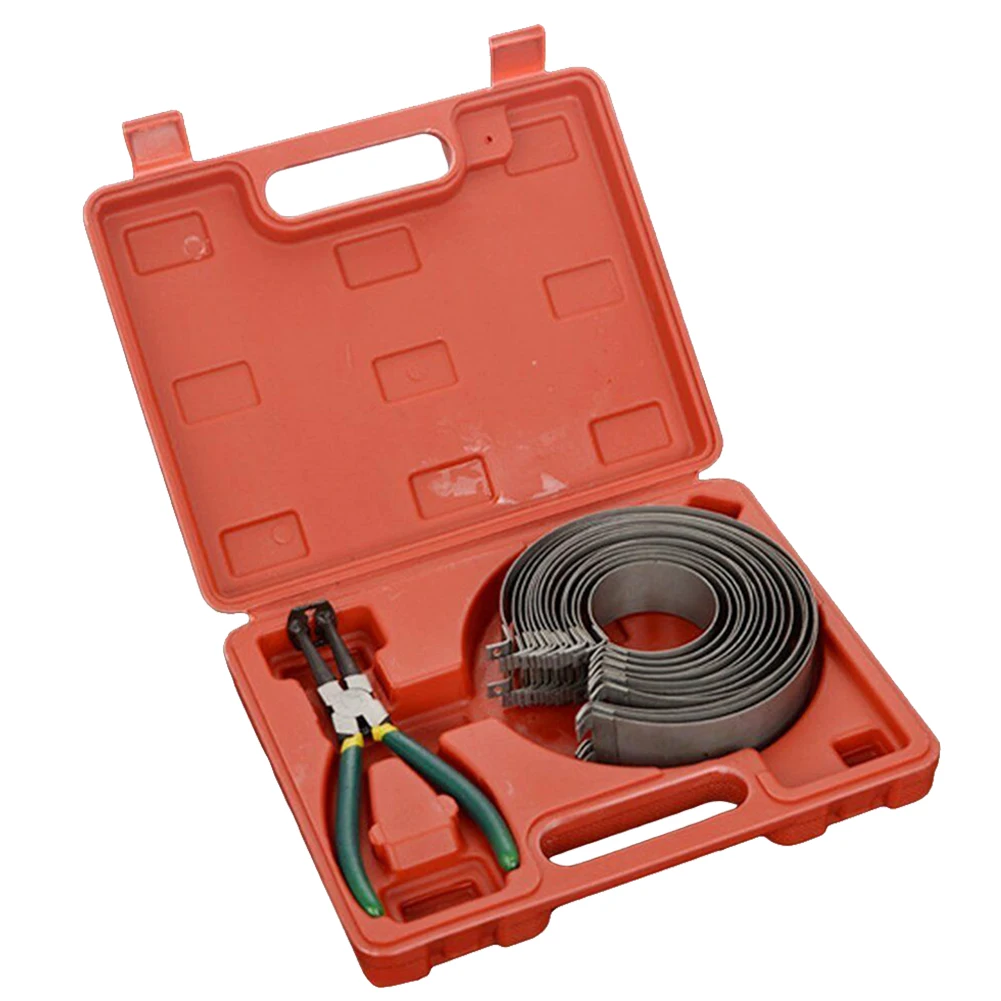 

62-140mm Replacement Motorcycle Piston Ring Compressor Repair Tool Kit Cylinder Installation Clamp Collars Pliers With Case