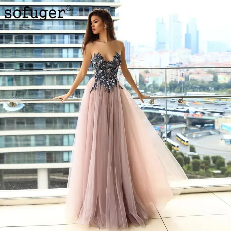 Темно-розовое вечернее платье с пуговицами, украшенное бисером на спине, вечернее платье для выпускного вечера, вечернее платье для торжественных случаев в арабском стиле - Цвет: Model Color