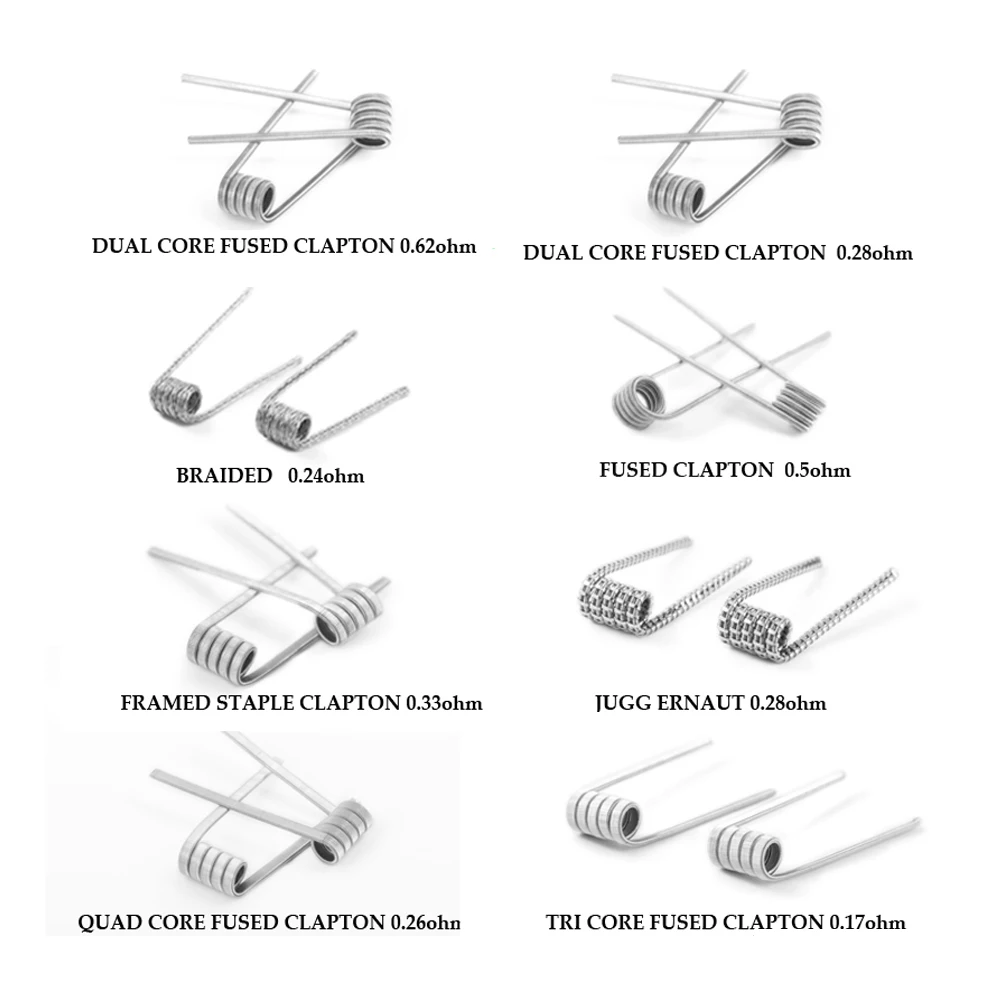 

Original wotofo N80 Pre-built Fused Clapton Dual/Quad/Tri Core Juggernaut Framed Staple Clapton Juggernaut RDA Vape Coil Wire