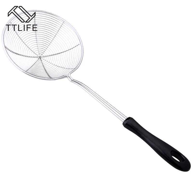 

TTLIFE Practical New Mesh Strainers Stainless Steel Colander Cooking Tools Soup Skimmer Scoop Colander Kitchen Accessories