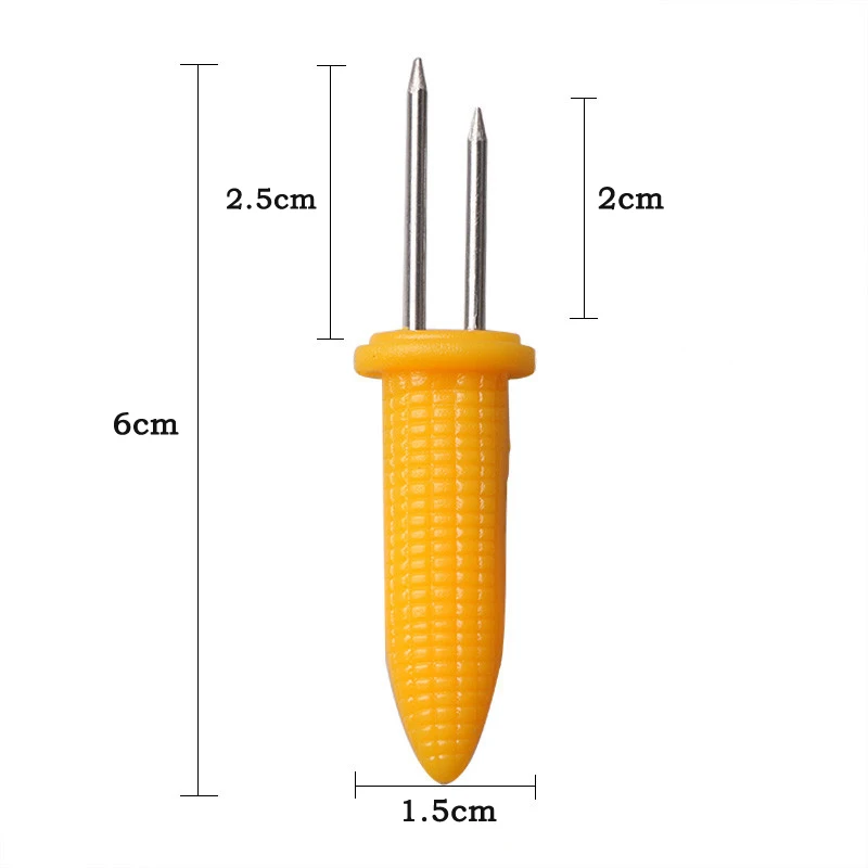 10Pcs Corn Holders Stainless Steel BBQ Forks Small Corn Cob Holders Skewers Barbecue Meat Fork Prongs Outdoor Party BBQ Tools (5)
