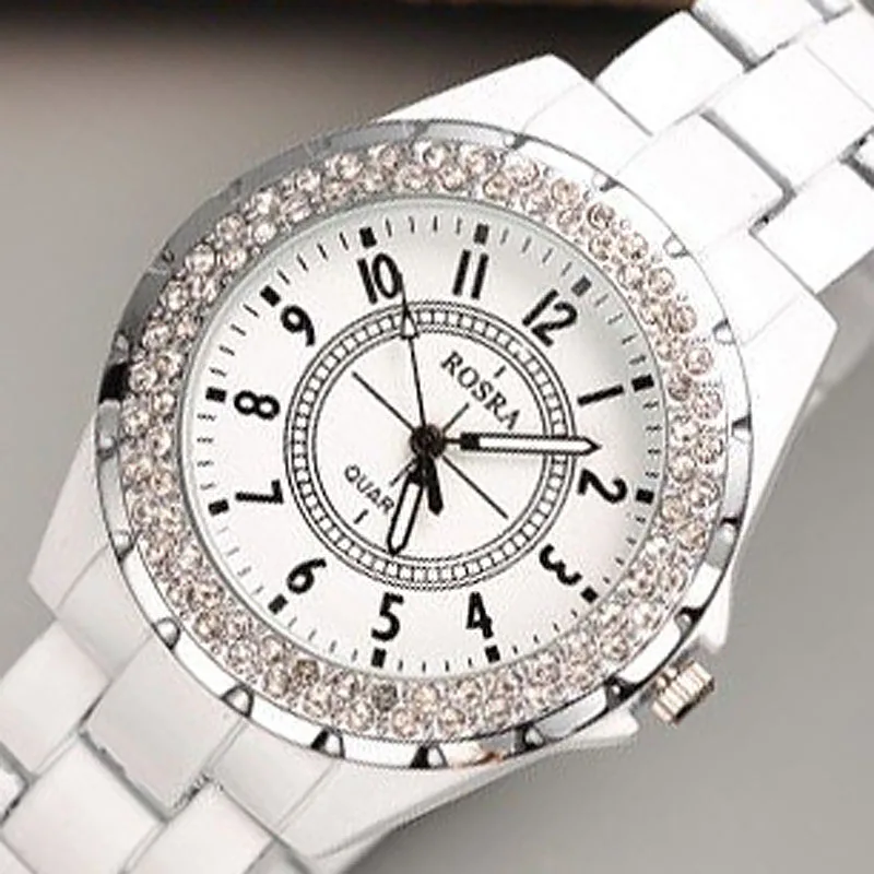 

Luxury Rosra Brand Women Watches Bling Crystal Women Watches Ladies Watches White dames horloges horloges vrouwen reloj mujer
