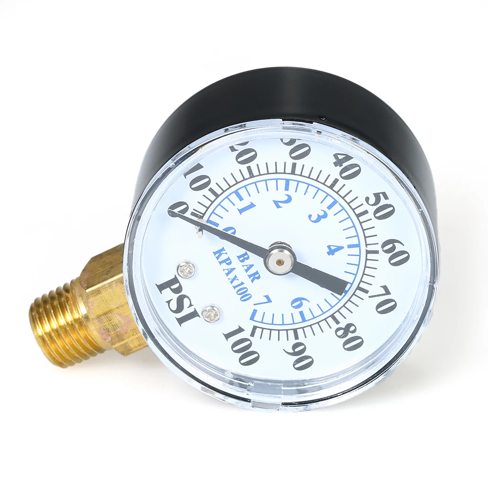 0 100psi Dual Scale Mechanical Pressure Gauge Pool Filter Aquarium