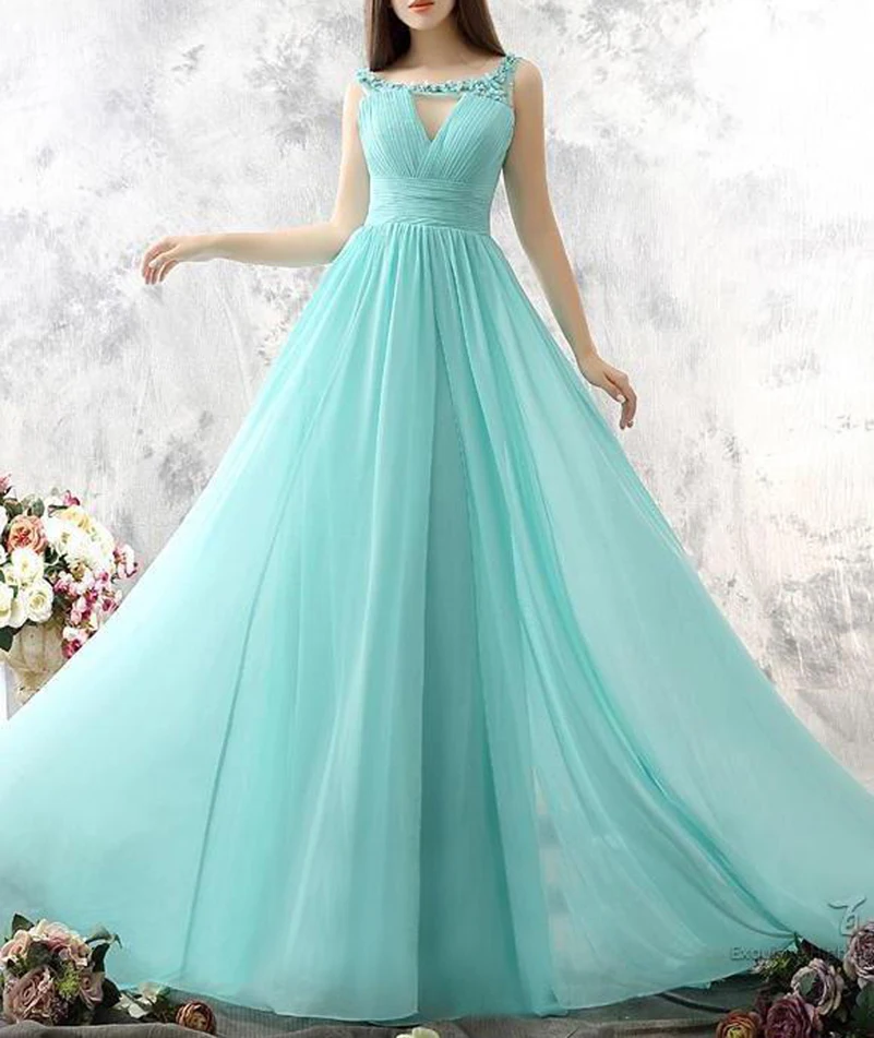 Elegant Turquoise Long Formal Gowns Moroccan Kaftan Evening Dresses