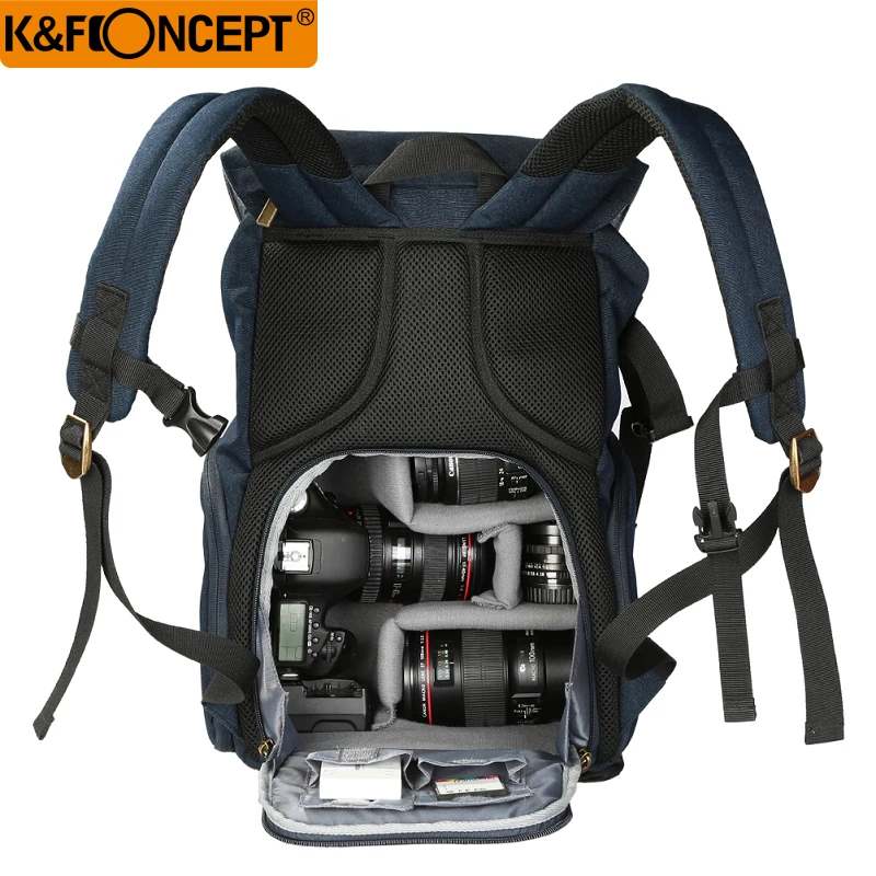  K&F CONCEPT Large Capacity Multi-functional Waterproof Camera Backpack Travel Bag With Chest Belt H