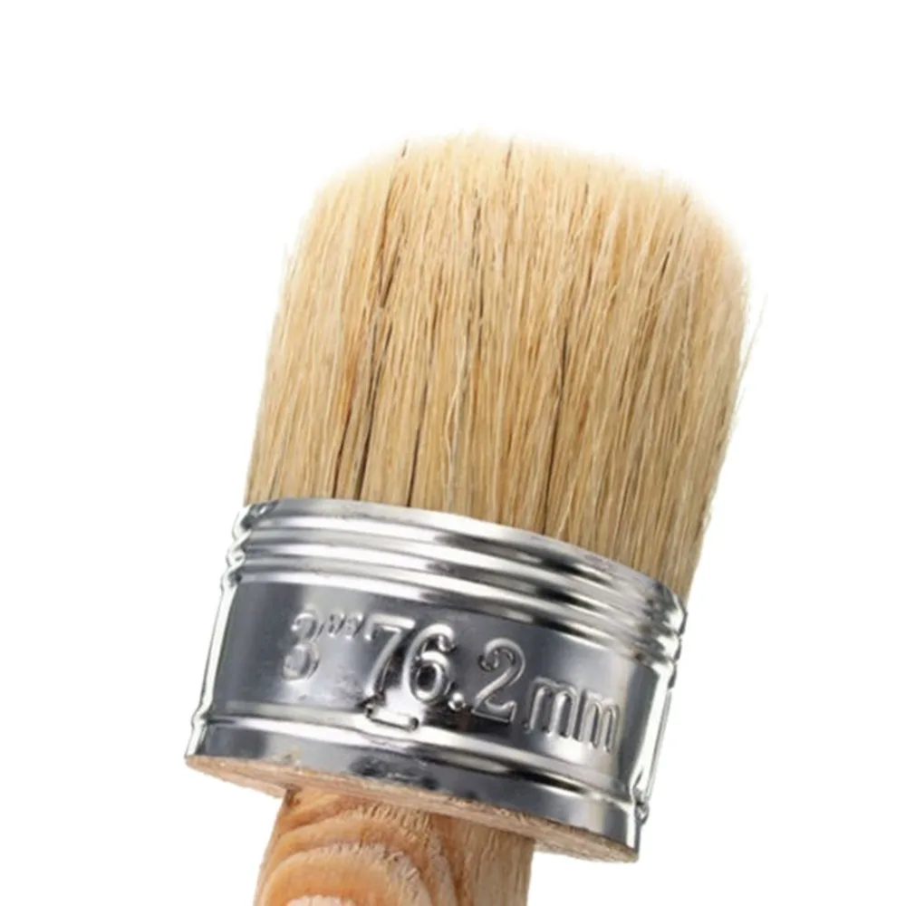 Wall painting brush paint roller brush trimming paint brush Home Use Brush Wooden Handle Painting Wax Brushes 185mm Long Round Bristle Chalk Oil Paint DIA 20mm/30mm