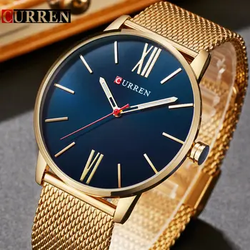 

CURREN Gold Quartz Man Watch Men Watches Stainless Steel Golden Watches Male Wristwatch Clock Men Hodinky Relogio Masculino 8238