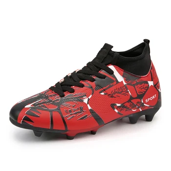 

Men Football Soccer Cleats Long Spikes Sneakers Soft Indoor Turf Futsal Child soccer Shoes Dropshipping Children Footwear Cheap