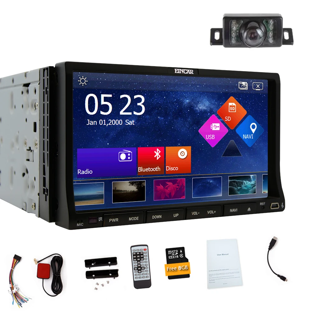 USB Car DVD Player Stereo Head Unit Bluetooth Auto Radio Touchscreen