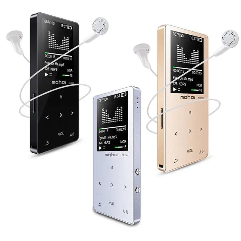 Металлический MP3 плеер 8 Гб Сенсорный экран 1 дюйма динамик музыкальный запись