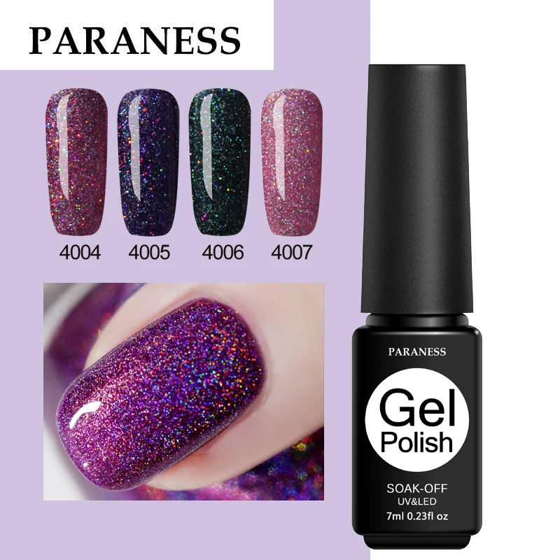 

Paraness 7ml Neon Gel Polish Paint Lucky Lacquer Stamp Enamel Semi Permanent Glitter UV Gel Nail Polish Gellak Hybrid Varnish
