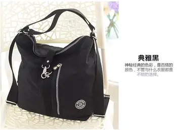 

JIN QIAO ER Factory direct sales of the waterproof nylon trend one-shoulder bag BLACK shoulder bag of nylon double shoulder bag