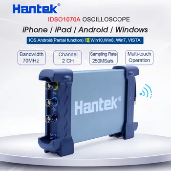

Digital PC USB oscilloscope Hantek iDSO1070A 2CH 70MHz 250MSa/s iPhone/iPad/Android/Windows Oscilloscope WIFI/USB Communication