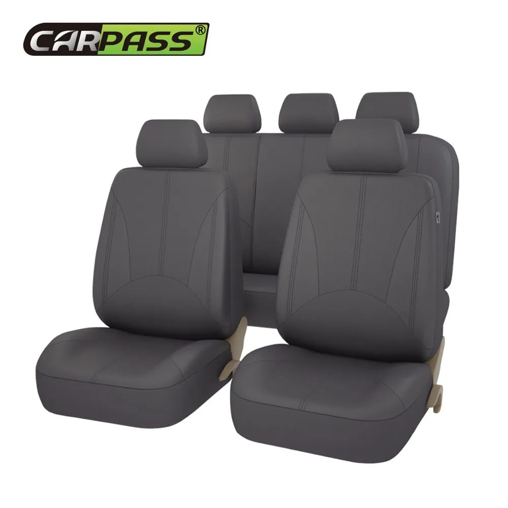 BEIGE//BLACK Leather Look Car Seat Covers Full Set Chrysler PT Cruiser