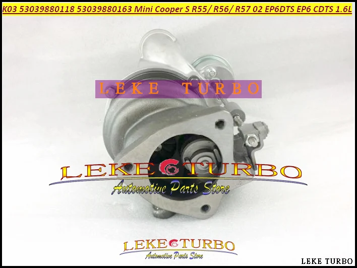 TURBO K03 53039880118 53039700118 53039880163 53039880181 53039700163 53039700181 For BMW Mini Cabrio Cooper EP6 EP6DTS N14 1.6L (3)