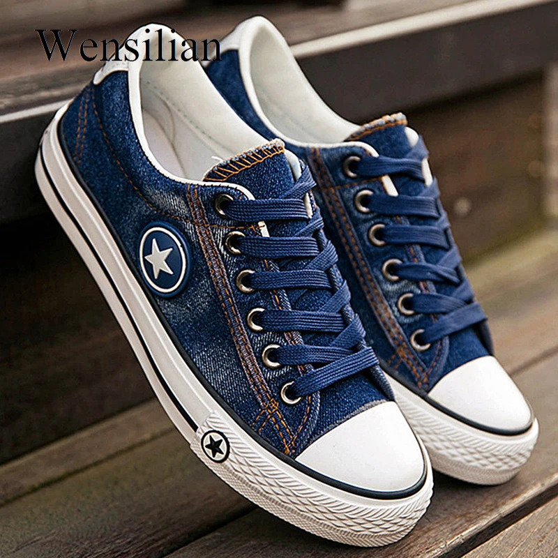 Online Vulkanisieren Schuhe Denim Sneakers Frauen Korb Femme Leinwand Schuhe Anti Slip Trainer Frauen Damen Tenis Feminino Zapatos Mujer