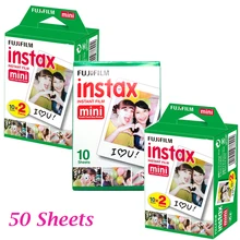 50 шт. fujifilm fuji instax mini 8 мгновенных фильм белый лист для polaroid 7 s 8 10 20 25 50 s sp1 50i fujifilm instax mini camera