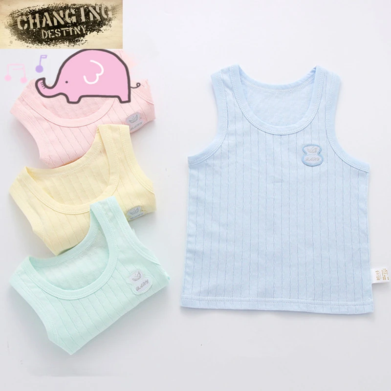 4 Colors 1-2 Years Old Children's Camisole Pure Cotton Children's Vest Summer Boys Girls Leisure Undershirt Sleeveless Vest 4 Colors 1-2 Years Old Children's Camisole Pure Cotton Children's Vest Summer Boys Girls Leisure Undershirt Sleeveless Vest