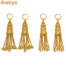 Anniyo(1 пара) Серьги dubai для Для женщин золотые шорты для девочек с Цвет арабских и Ближнего Востока Этнические украшения в африканском стиле модель серьги#208506