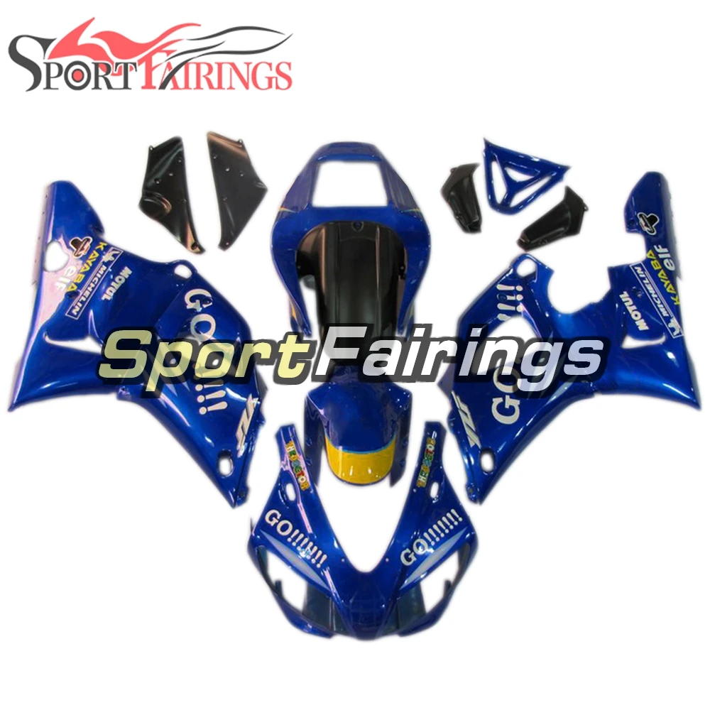 Полный обтекатели для Yamaha YZF R1 98 99 1998 1999 впрыск АБС пластмасса мотоцикл обтекатель Наборы кузов Cowling синий Go! Новый