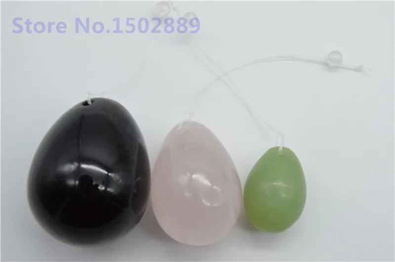 Free shipping 100% mixed color natural Set/3 jade eggs for vaginal tightening kegel exerciser kegel weight yoni egg ben wa ball Free shipping 100% mixed color natural Set/3 jade eggs for vaginal tightening kegel exerciser kegel weight yoni egg ben wa ball