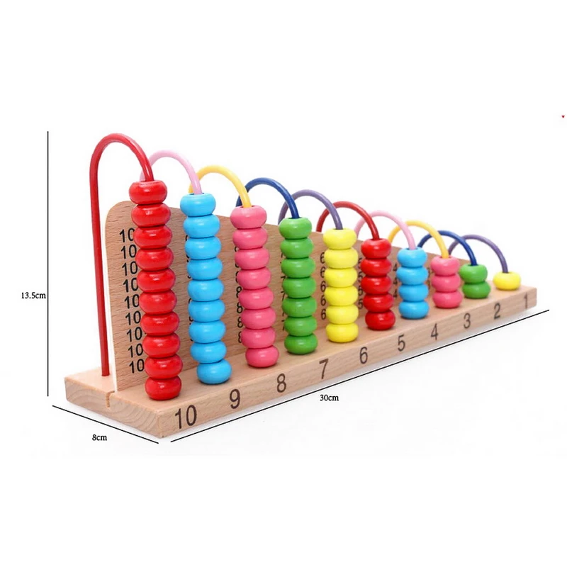 Kids Wooden Toys Child Abacus Counting Beads Maths Learning Educational