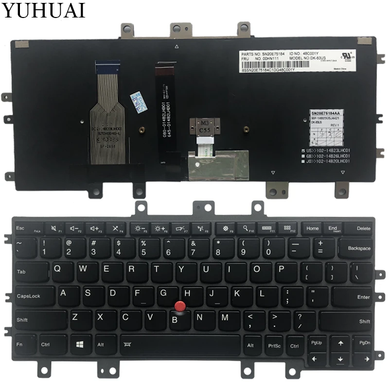 

NEW US laptop keyboard FOR Lenovo ThinkPad Helix SN20E75224 SN20E75184 US keyboard