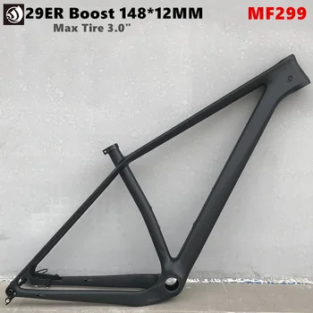 

WINOW 29er Boost Mtb Frame 148x12 axle thru 3.0 Tyres carbon frame size 15/17/19inch UD Matte 29er plus mountain bike frame