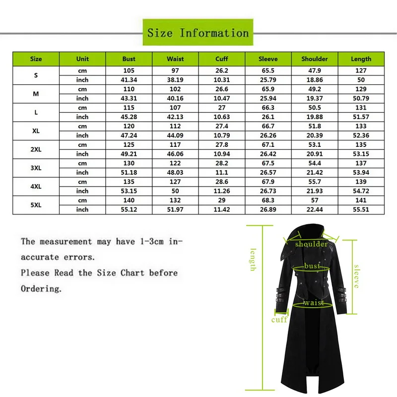 Мужские тренчи размера плюс S-5XL, вечерние пальто в винтажном Королевском Стиле, Ретро готический стиль, стимпанк, длинная мужская куртка