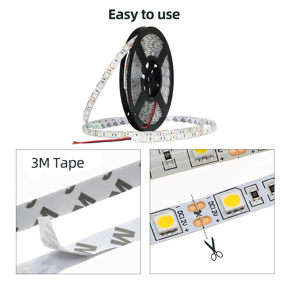 5 м/Светодиодная лента в рулоне DC12V гибкий светодиодный светильник 5050 RGBW RGBWW IP20 IP65 Светодиодная лента 60 Светодиодный/м для ТВ фоновый светильник ing