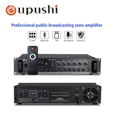 Oupushi Newest PA Big Power Amplifier 180W-660W With 6 Zones Separate Control Audio Amplifiers Mixer