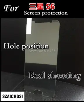 

SZAICHGSI wholesale 100pcs tempered glass screen protector 0.26mm 9H protective glass for samsung galaxy s6 without box package