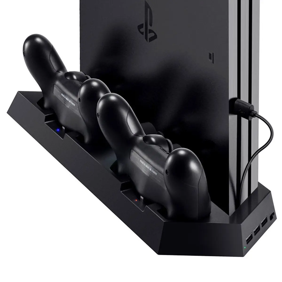Вертикальная подставка зарядное устройство для PS4/PS4 Pro/PS4 Slim] двойной контроллер зарядная станция с охлаждающим вентилятором для sony Playstation 4
