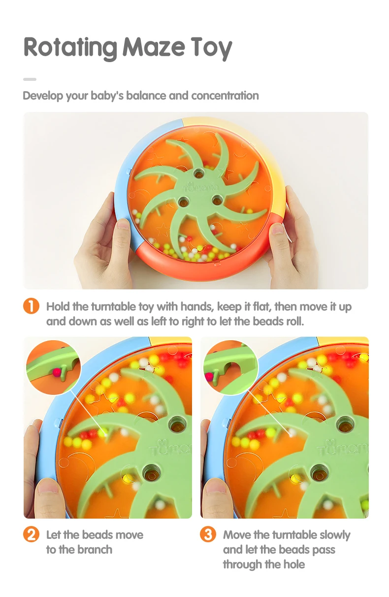Tumama двухстороннее вращение Детские игрушки Пазлы лабиринт поворотный стол многофункциональные игрушки для детей развивающие игры в