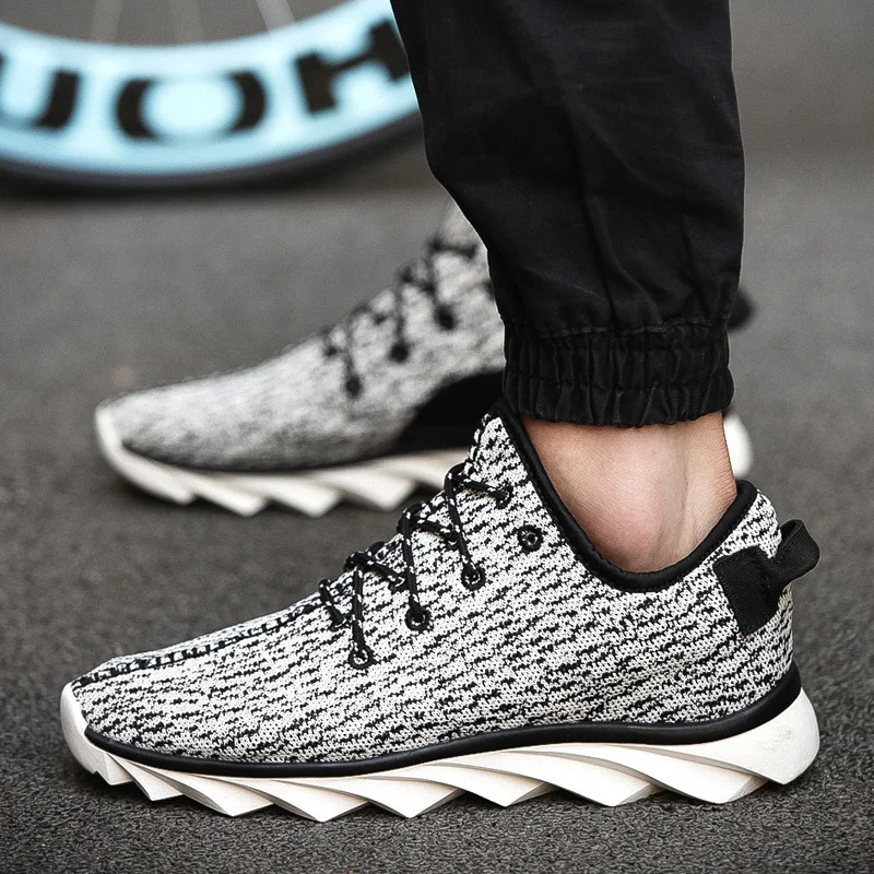 High quality new yeezy men shoes Spring autumn lace up sneakers Casual canvas sport shoes 
