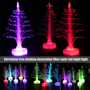 

Economical 5pcs Colorful LED Night Light Christmas Tree Shapes Desktop Decoration Ornament for Home Office ds99