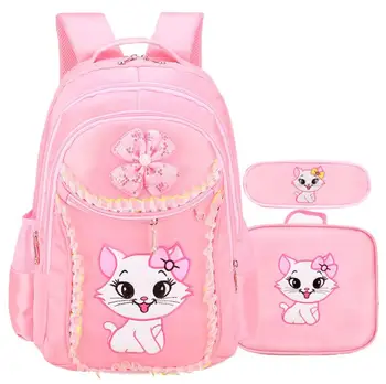 

Waterproof children school bags girls Schoolbag Primary cartoon school backpack kids Orthopedic school backpack set kids bookbag