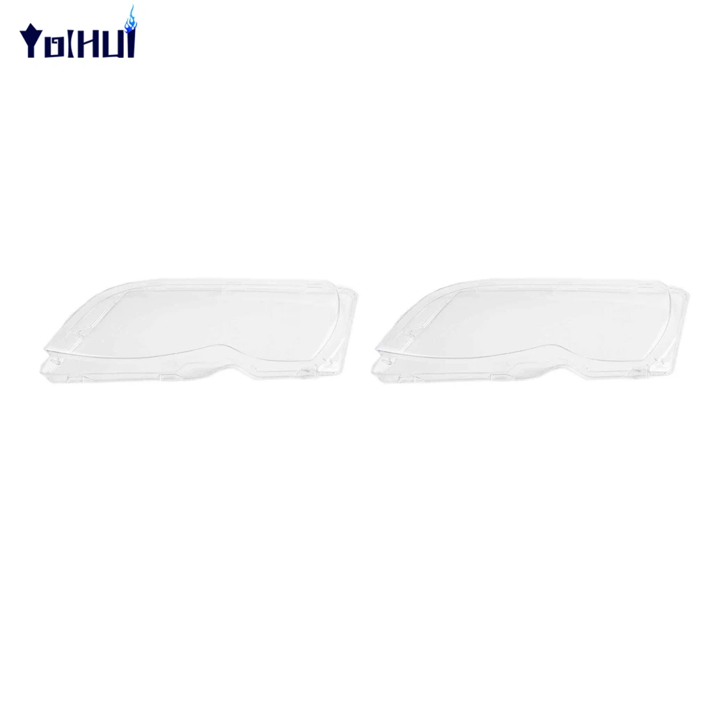 

For BMW E46 3-series 4 Door 02-05 2pcs Left Right Headlamp Clear Lens Cover Headlight Lens Replacement Cover