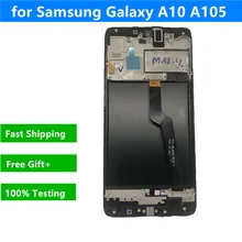 Сменный экран для samsung Galaxy A10, ЖК-дисплей, дигитайзер в сборе с рамкой A10 A105 A105F SM-A105F