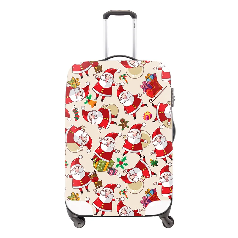 Дизайн Граффити Эластичный с цветочным принтом багажный чехол для девочек чемодан чехол для 18-30 дюймов чемодан для путешествий защитный чехол - Цвет: Коричневый