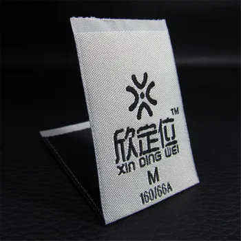 

Custom Garment Spun Yarn Labels with Embroidered Process Loop Fold Woven Labels Sewing Clothing Labels Tags 1000pcs