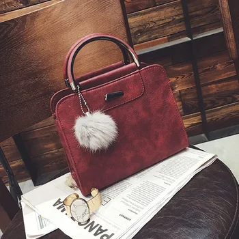 

Women's Bag 2018 Handbag Vintage Mini Crossbody Bag Ladies Leather Handbag Ball Shoulder Bag Motorcycle Messenger Top-Handle Bag